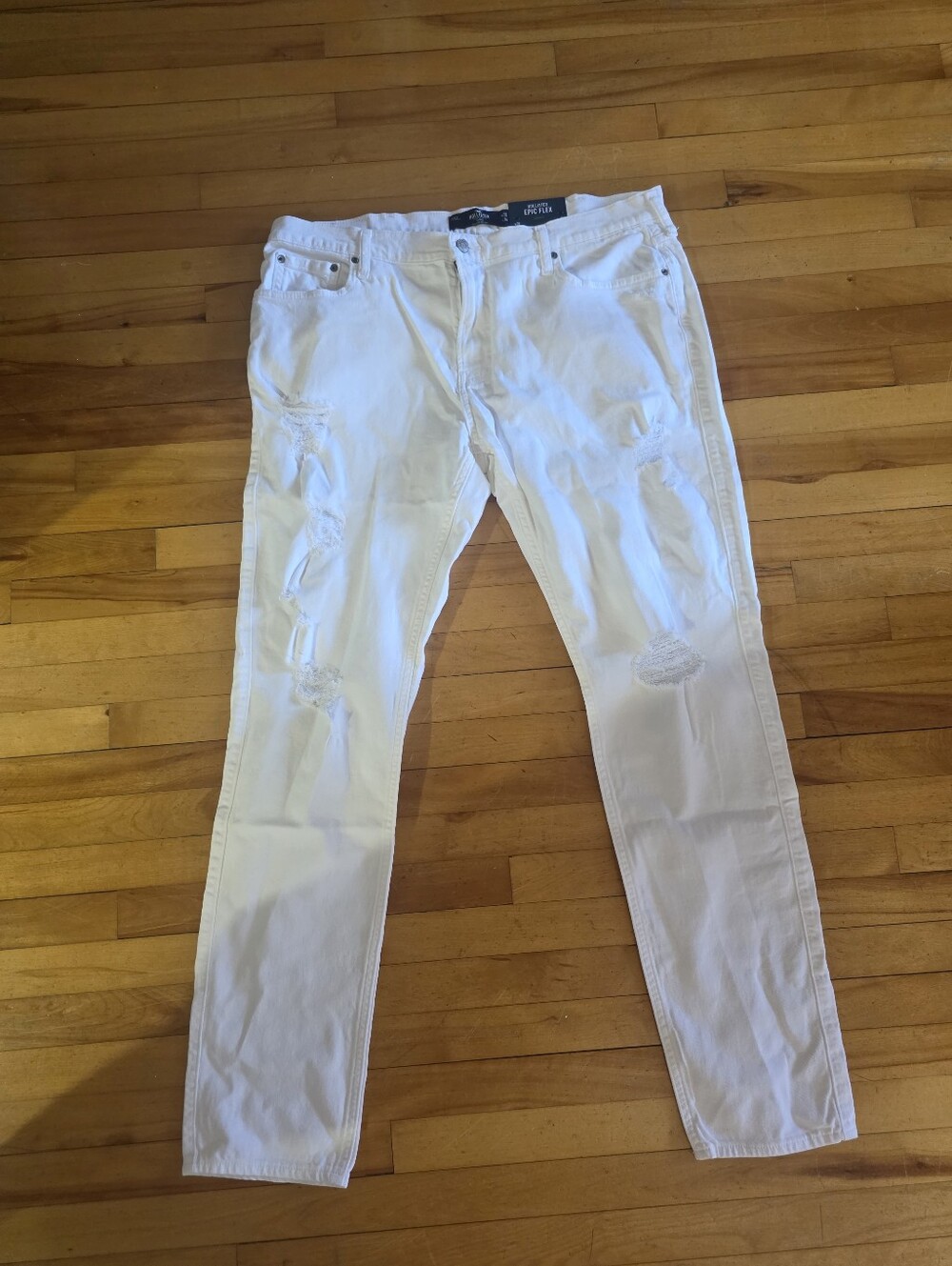 Hollister Men White Jeans Skinny W38 L34 NEW